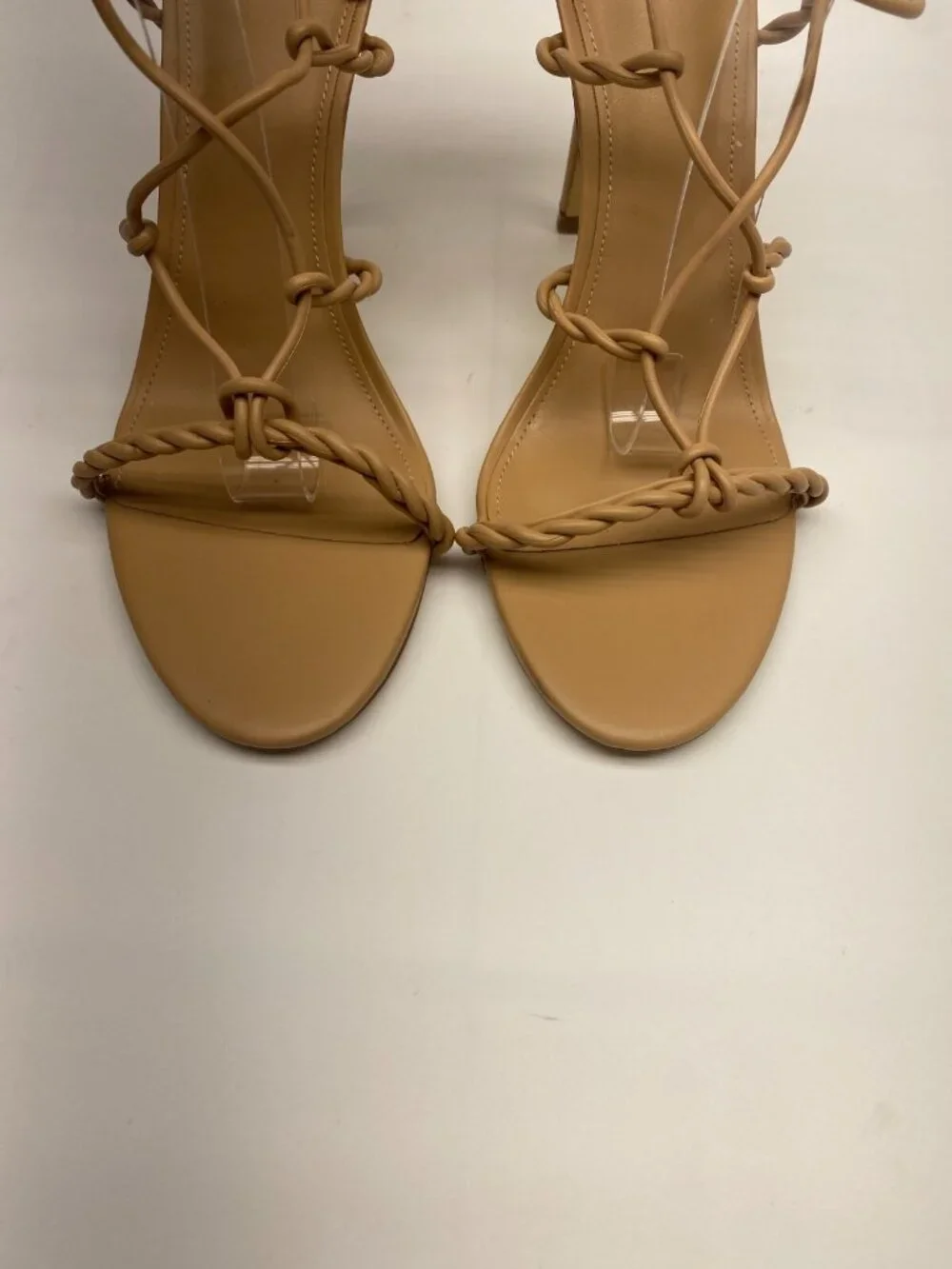 Marc Fisher LTD Women's Bea Light Natural Heeled Sandal Sz 8.5